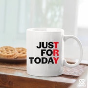 Just For Today Ceramic Mug 11 oz White - Panvola