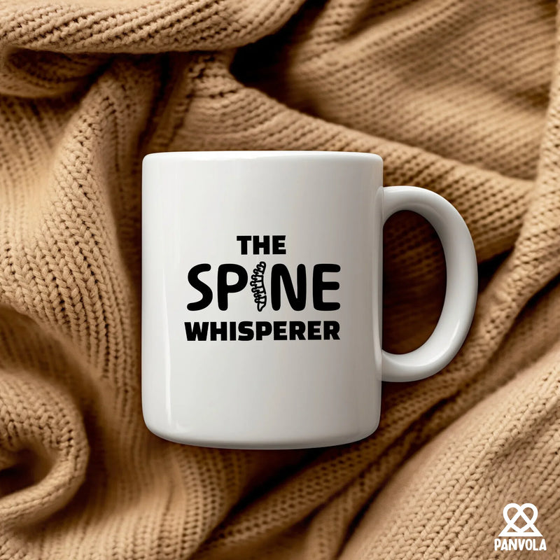 The Spine Whisperer Ceramic Mug 11 oz White - Panvola