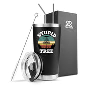 Stupid Tree Funny Disc Golf Player Vacuum Insulated Tumbler 20 oz - Panvola