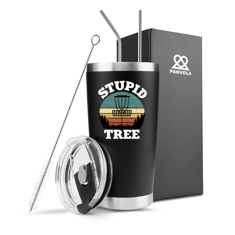 Stupid Tree Funny Disc Golf Player Vacuum Insulated Tumbler 20 oz
