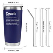 Coach Noun Definition Vacuum Insulated Tumbler Blue 20 oz - Panvola