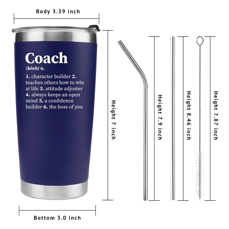 Coach Noun Definition Vacuum Insulated Tumbler Blue 20 oz - Panvola