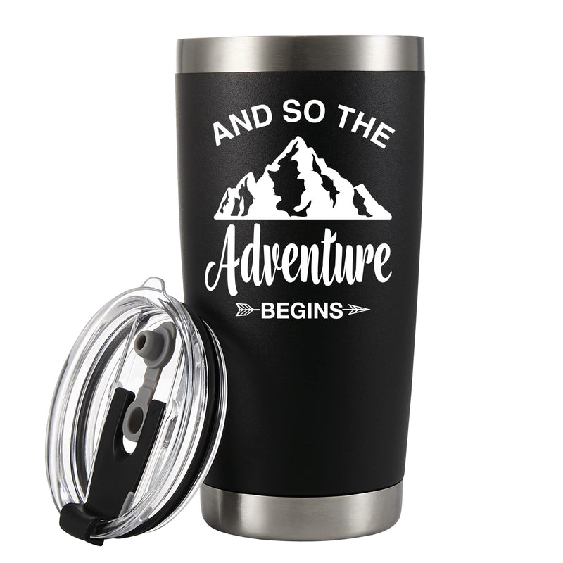 And So The Adventure Begins Retirement Graduation New Job Vacuum Insulated Tumbler 20 oz