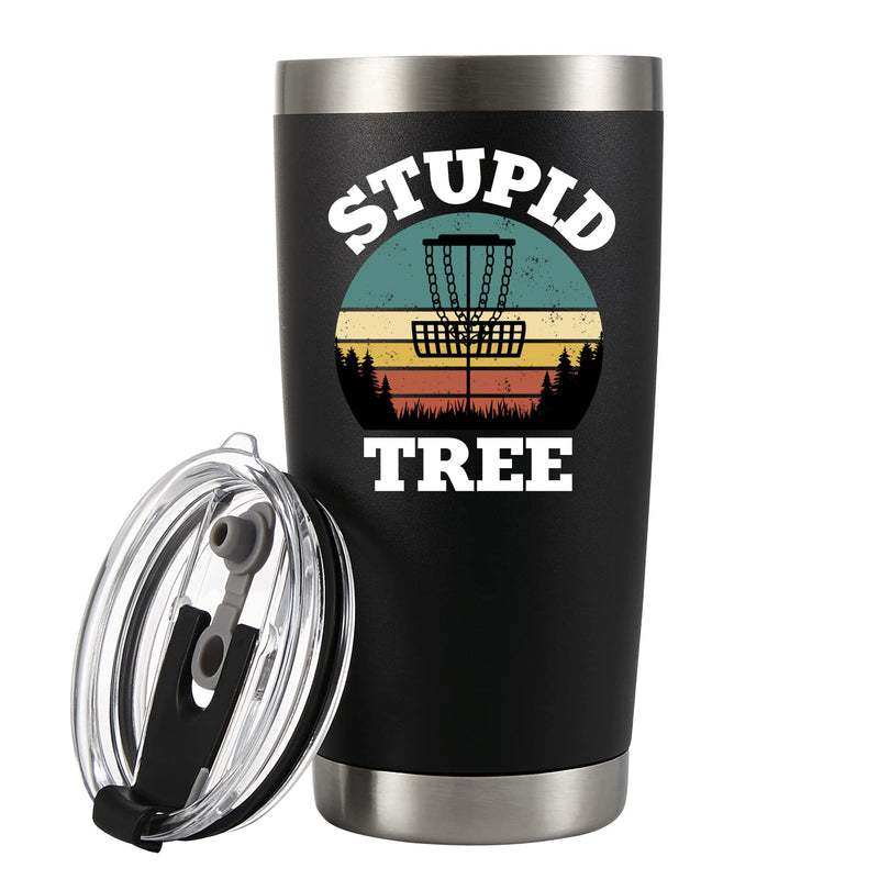 Stupid Tree Funny Disc Golf Player Vacuum Insulated Tumbler 20 oz