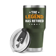 The Legend Has Retired Vacuum Insulated Stainless Steel Tumbler Khaki - Panvola