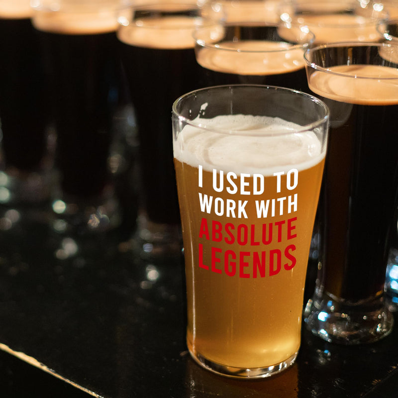 I Used To Work With Absolute Legend Beer Glass 16 oz.