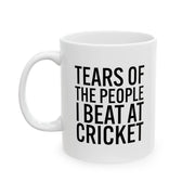 Personalized Tears Of The People I Beat At Cricket Ceramic Mug 11 oz White - Panvola