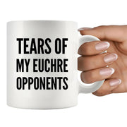 Tears of My Euchre Opponents Ceramic Mug 11 oz White - Panvola