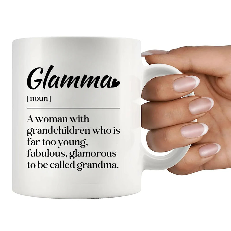 Glamma Definition Ceramic Mug 11 oz White - Panvola