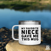 My Favorite Niece Gave Me This Mug Insulated Coffee Cup 14oz With Handle And Lid - Panvola