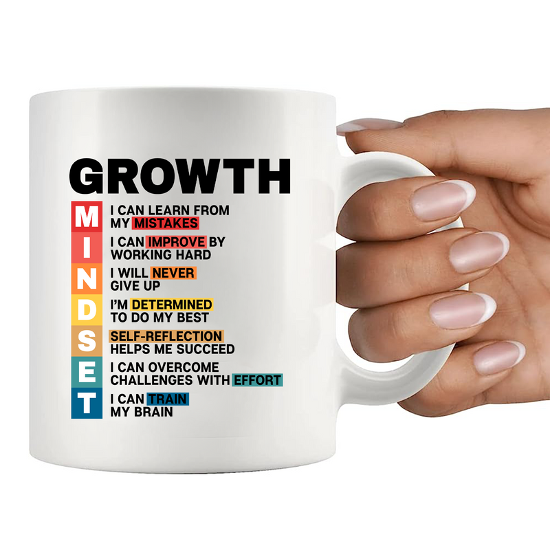 Growth Mindset Definition Ceramic Mug 11 oz White