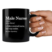Male Nurse Definition Ceramic Mug 11 oz Black - Panvola