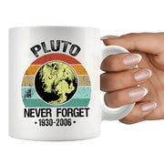 Never Forget Pluto Ceramic Mug 11 oz White - Panvola