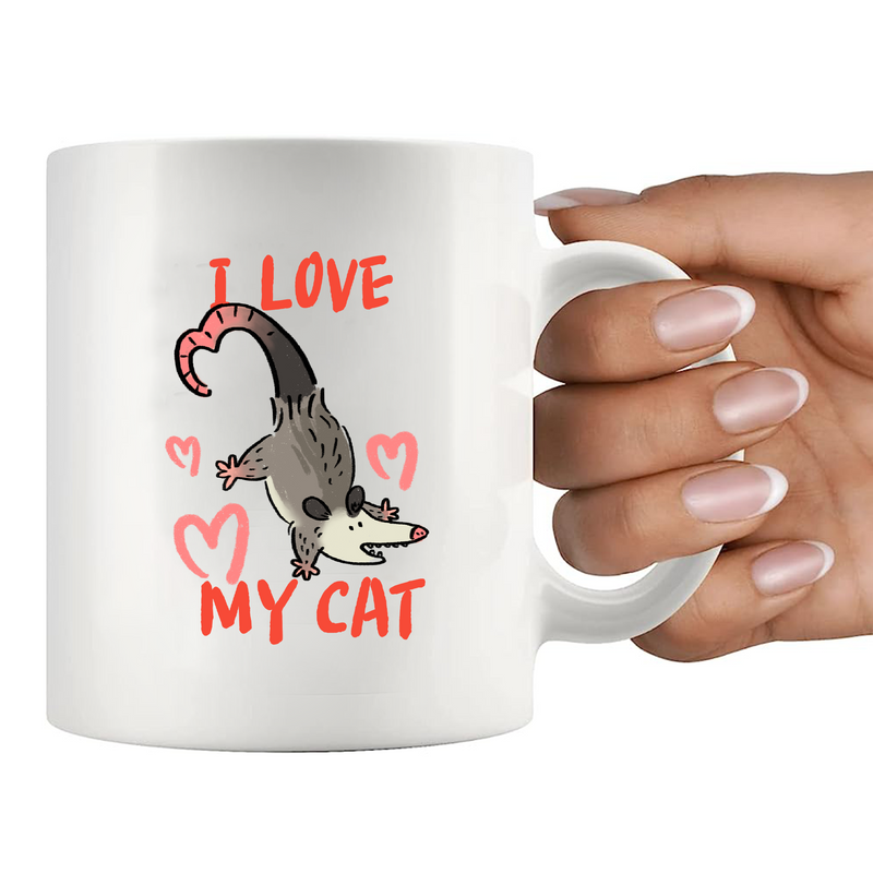 I Love My Cat  Ceramic Mug 11 oz White