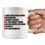 Leaders Acronym Ceramic Mug 11 oz White - Panvola