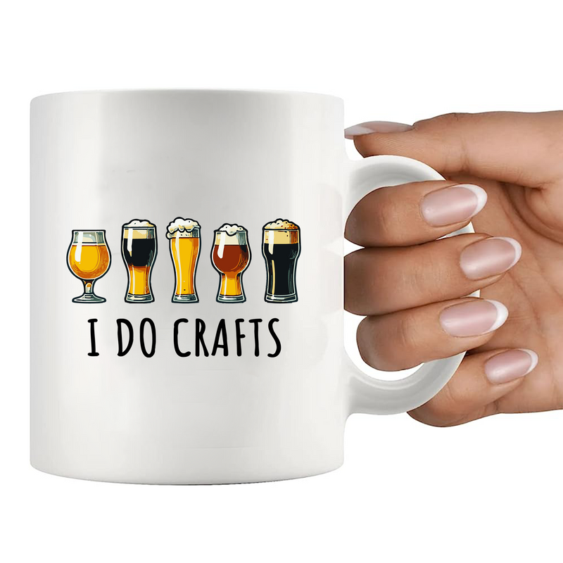 I Do Crafts Ceramic Mug 11 oz White