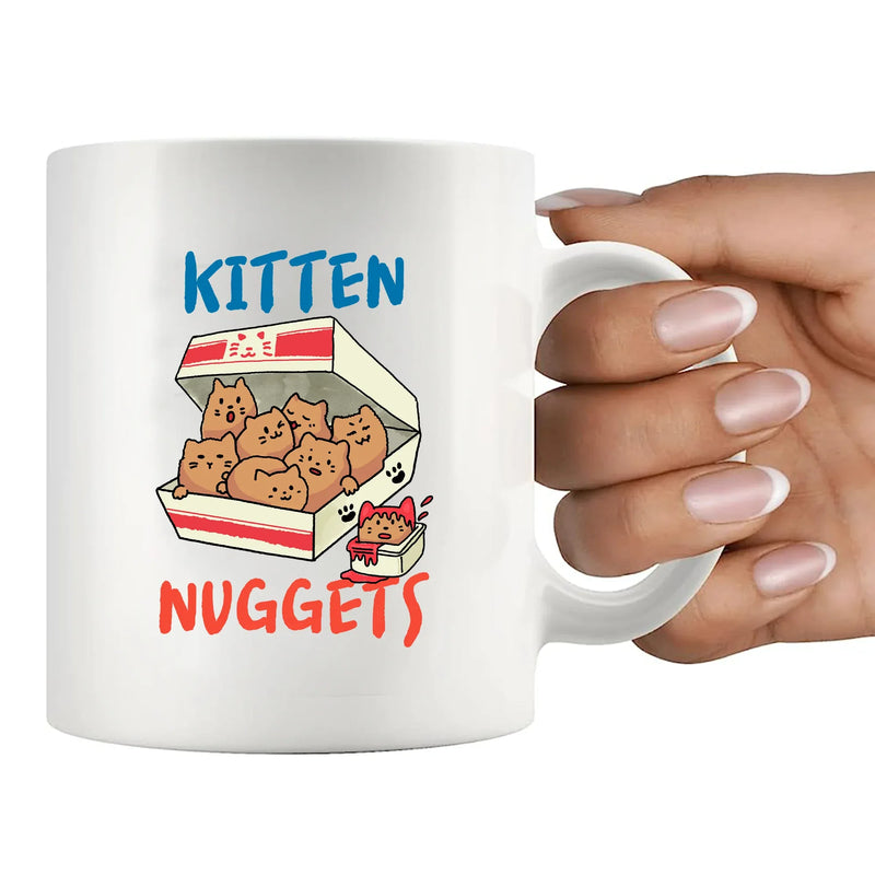 Kitten Nuggets Ceramic Mug 11 oz Whte - Panvola