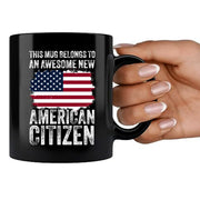 New American Citizen Coffee Ceramic Mug 11 oz Black - Panvola