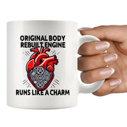 Original Body Rebuilt Engine Ceramic Mug 11 oz White - Panvola