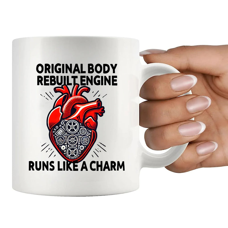 Original Body Rebuilt Engine Ceramic Mug 11 oz White - Panvola