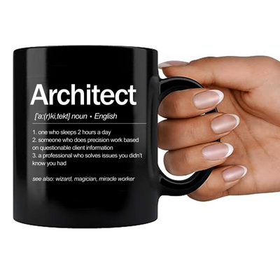 Architect Definition Ceramic Mug 11 oz Black