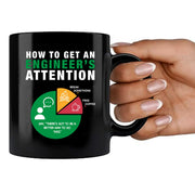 How To Get An Engineer's Attention Ceramic Mug 11 oz Black - Panvola