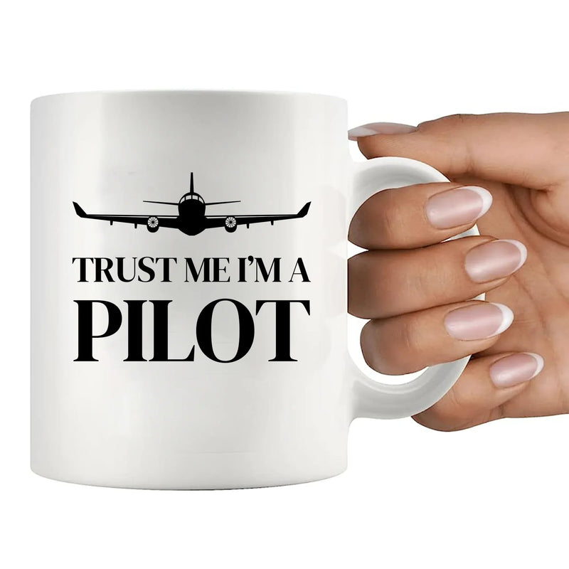 Trust Me I’m A Pilot Ceramic Mug 11 oz White - Panvola