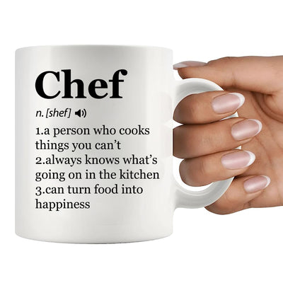 Chef Definition Mug Chef Gifts Ceramic Mug 11oz White