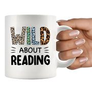 Wild About Reading Ceramic Mug 11 oz White - Panvola