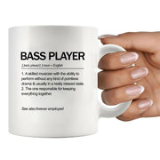 Bass Player Definition Mug Ceramic Mug 11 oz White - Panvola