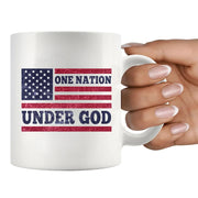 One Nation Under God Ceramic Mug 11 oz White - Panvola