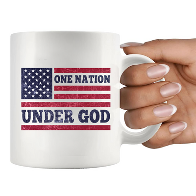 One Nation Under God Ceramic Mug 11 oz White