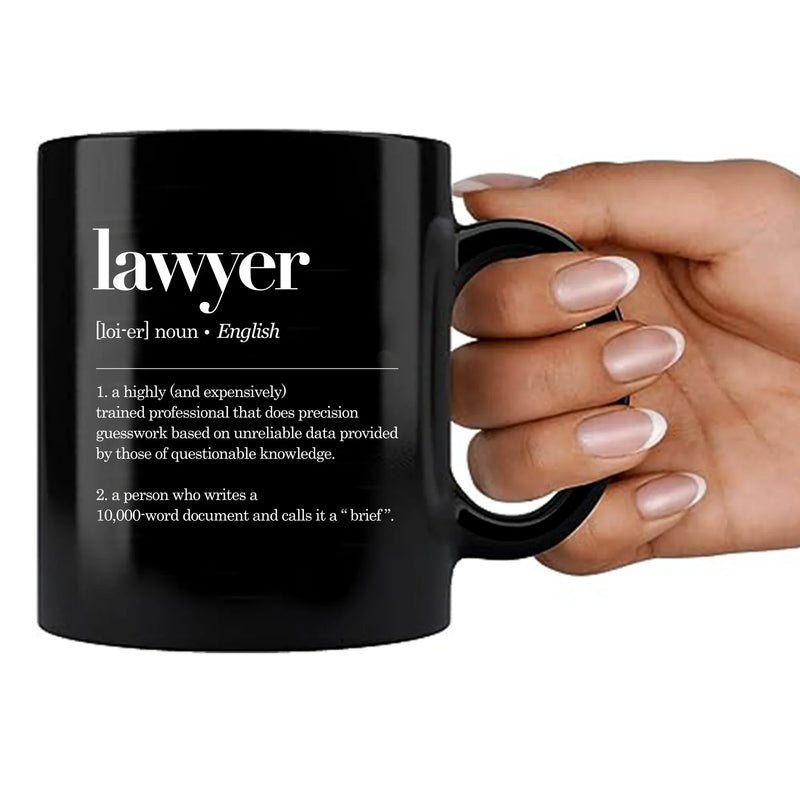 Lawyer Definition Ceramic Mug 11 oz Black - Panvola