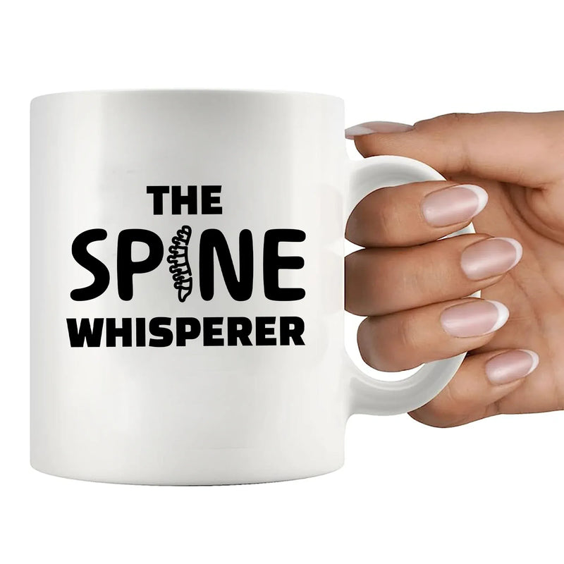 The Spine Whisperer Ceramic Mug 11 oz White - Panvola