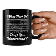 What Part Of Don’t You Understand Music Teacher Ceramic Mug 11 oz Black - Panvola