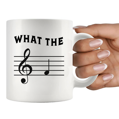 What the F Ceramic Mug 11 oz White