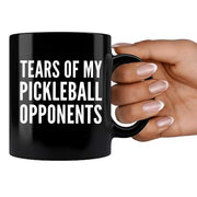 Tears of My Pickleball Opponents Black Mug 11 oz - Panvola