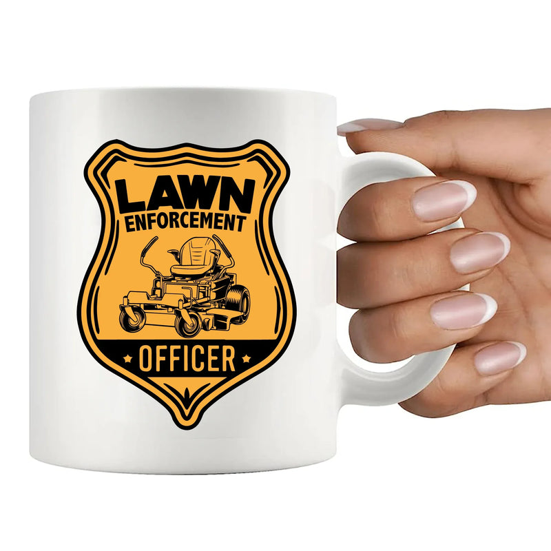 Lawn Enforcement Officer Ceramic Mug 11 oz White - Panvola