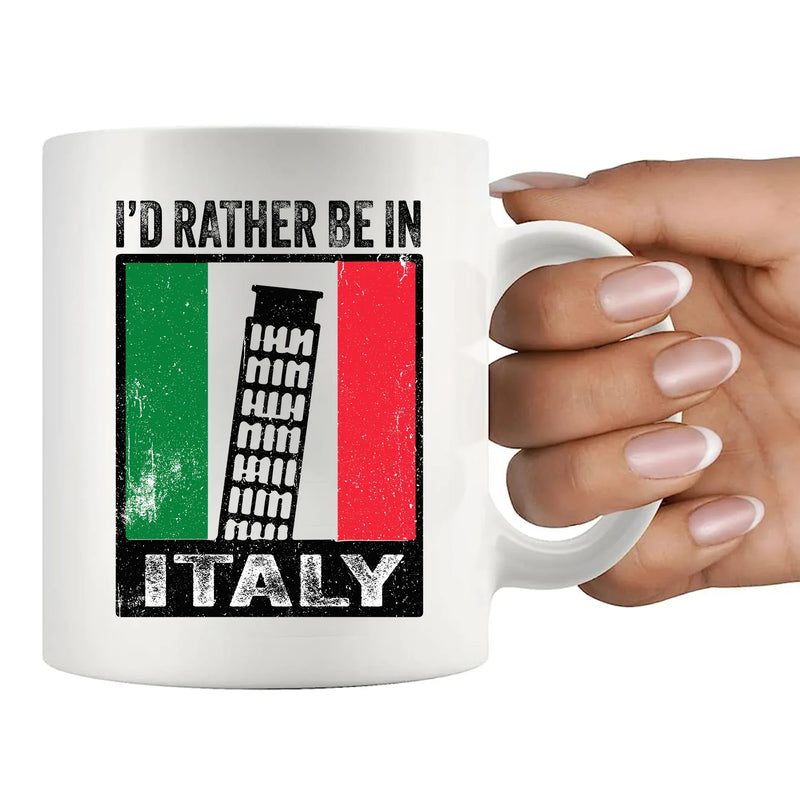 I’d Rather Be In Italy Ceramic Mug 11 oz white - Panvola