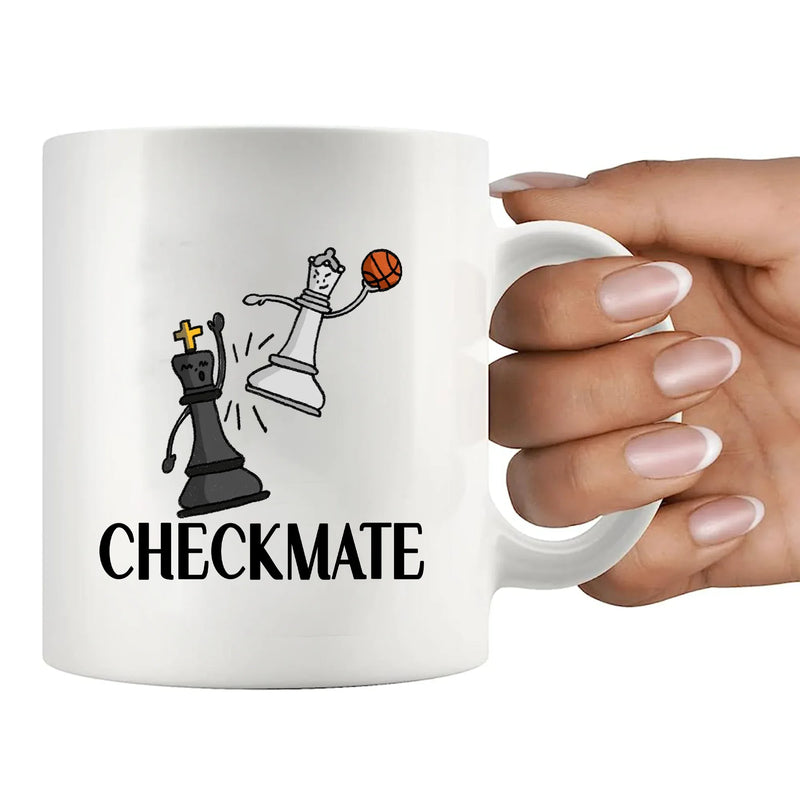 Checkmate Chess Ceramic Mug 11 oz White - Panvola