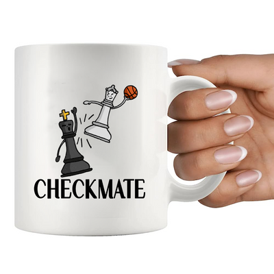 Checkmate Chess  Ceramic Mug 11 oz White