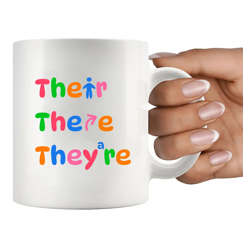 Their There They're Ceramic Mug 11 oz White - Panvola
