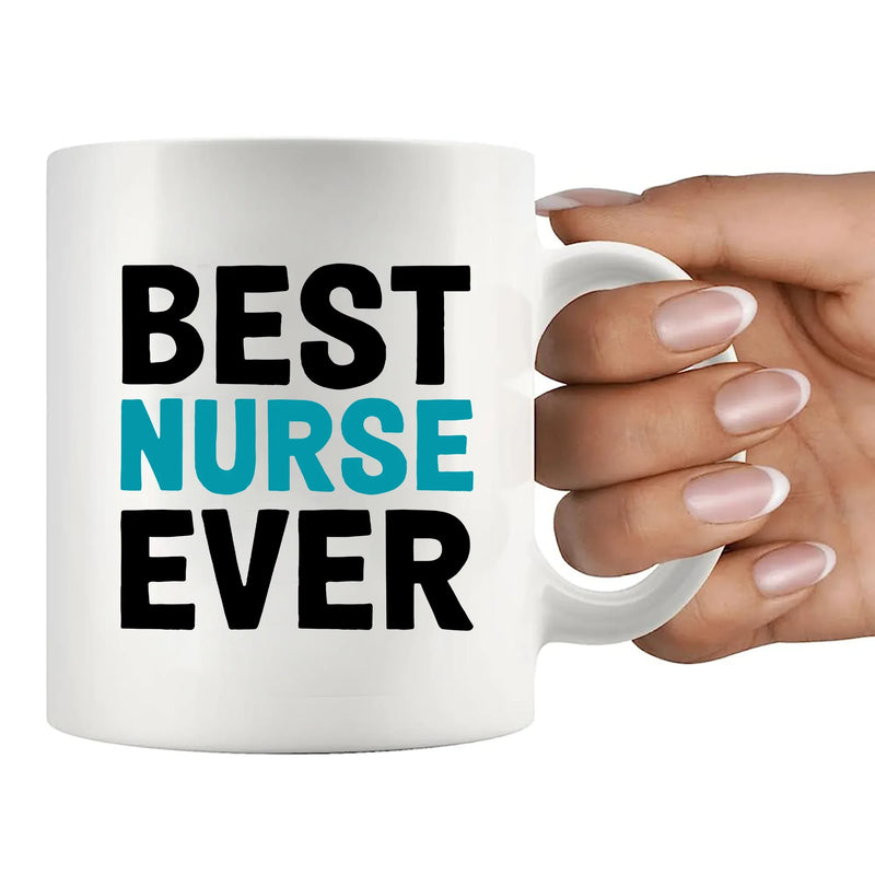 Best Nurse Ever Ceramic Mug 11 oz White - Panvola