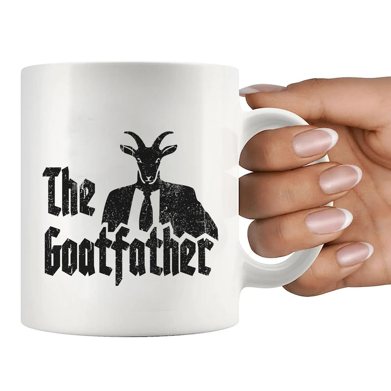 The Goatfather Ceramic Mug 11 oz White - Panvola