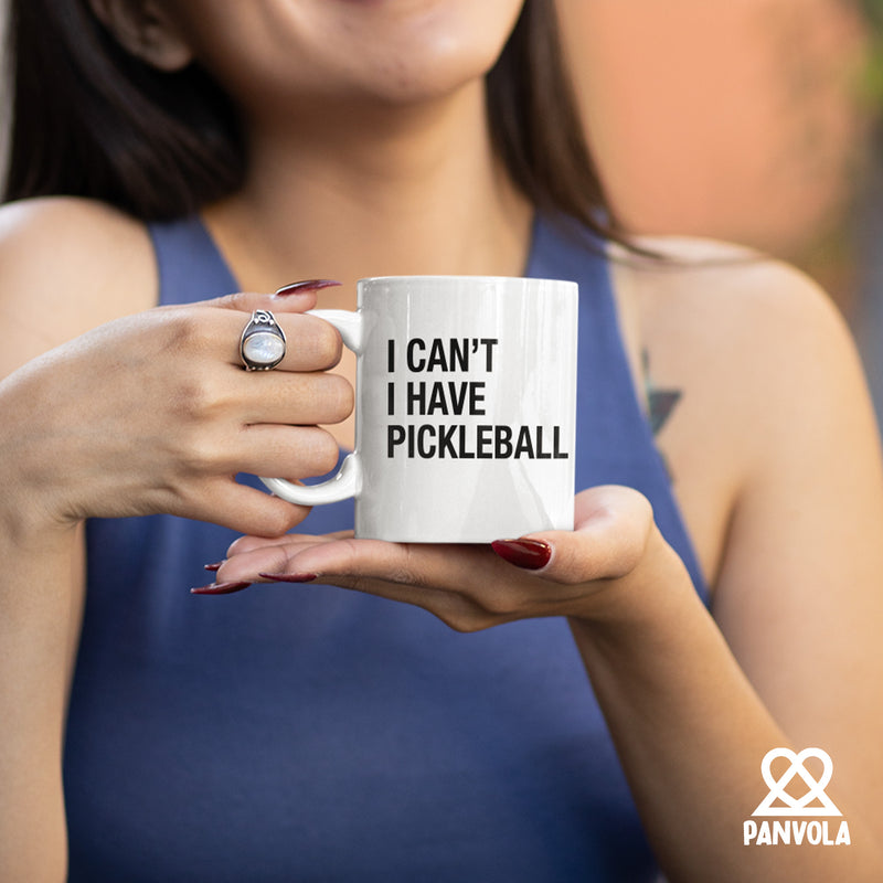 I Can’t I Have Pickleball Ceramic Mug 11 oz White