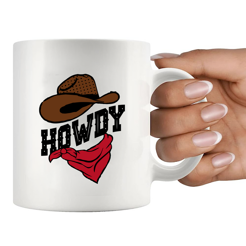 Howdy Ceramic Mug 11 oz White