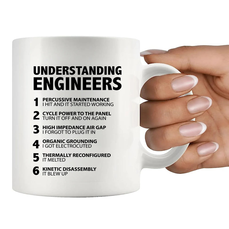 Understanding Engineers Ceramic Mug 11 oz White - Panvola