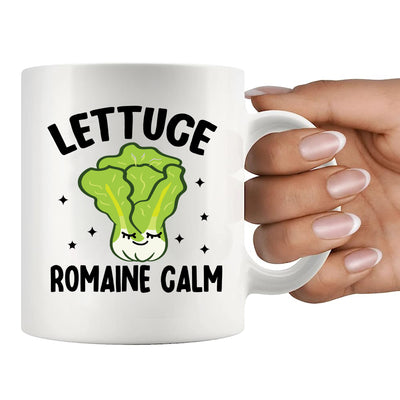 Lettuce Romaine Calm Ceramic Mug 11 oz White