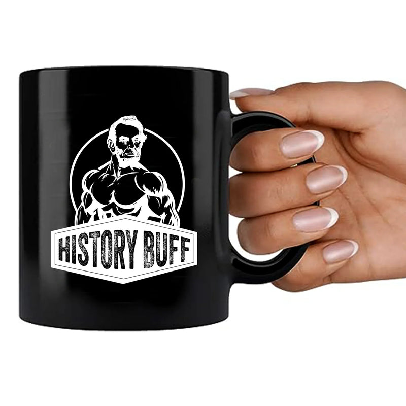 History Buff Ceramic Mug 11 oz Black - Panvola