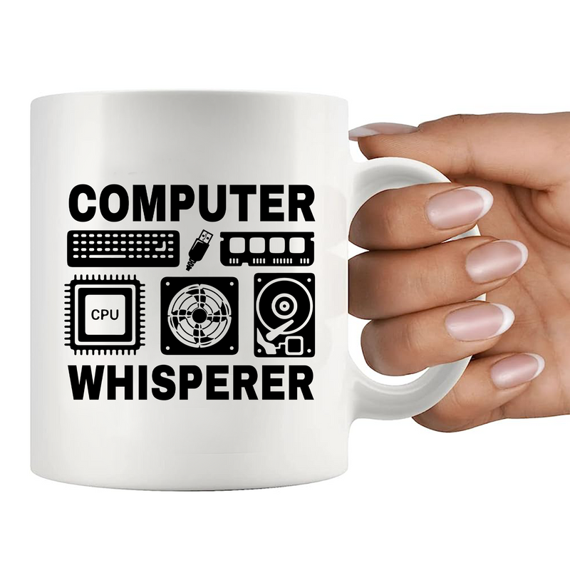 Computer Whisperer Ceramic Mug 11 oz White